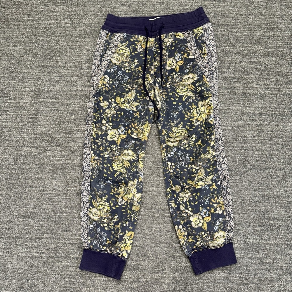 Anthropologie Pants Small Kallie Floral Pull On Drawstring  Ankle Jogger Boho